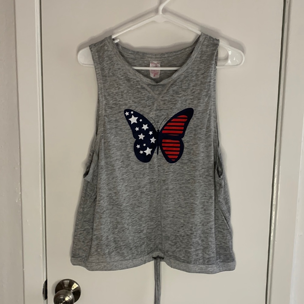 Fourth of July top with cute butterfly design